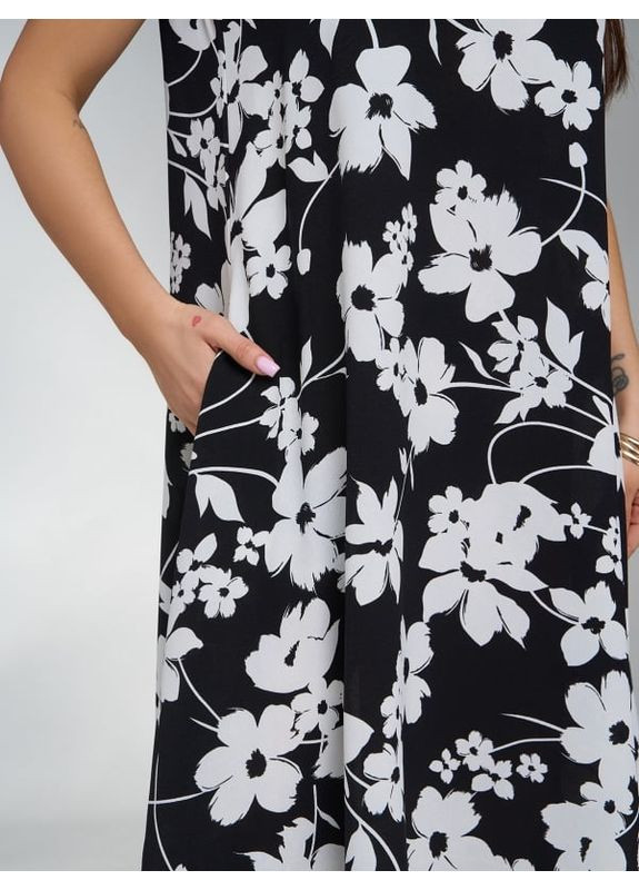 Чорна плаття 14748 чорне ISSA PLUS однотонна