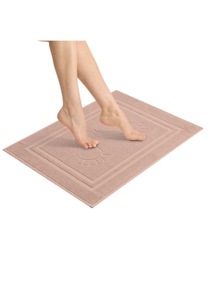 Килимок для ніг і ванної кімнати 50х70 см бавовна жакард з ніжками пл 700 г/м2 беж IDEIA бежевий