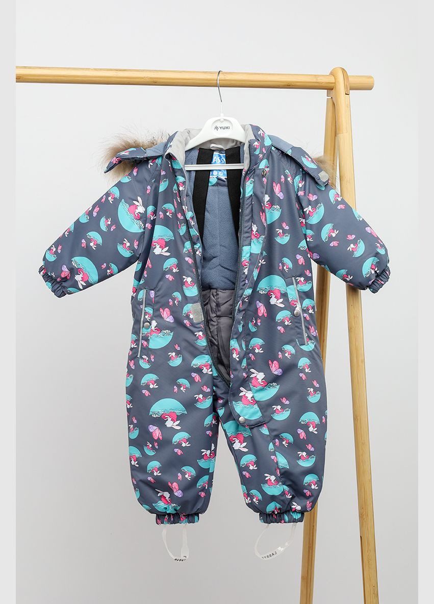 Детский комбинезон для девочки цвет темно-серый CB-00221261 Lassye (314911025)