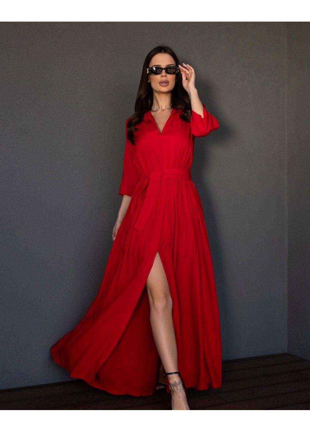 Червона повсякденний сукня issa pus 14686 червоний ISSA PLUS