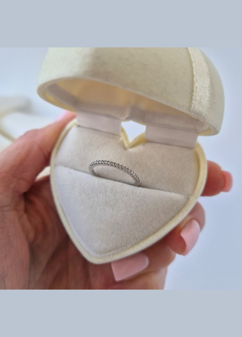 Срібна каблучка Доріжка із білими каменями 18.5 розмір срібло 925 проби Родоване 921к 1.11г No Brand (329189909)