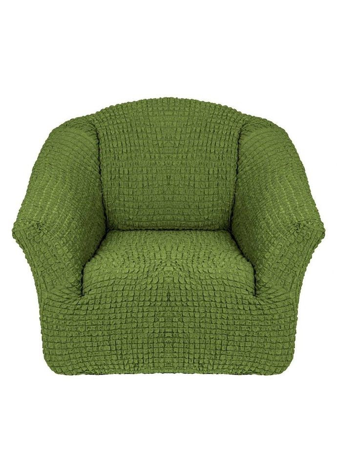 Чехол-накидка без оборки натяжной на кресло concordia комплект 2 шт. (жатка) Зеленый Venera (272158190)