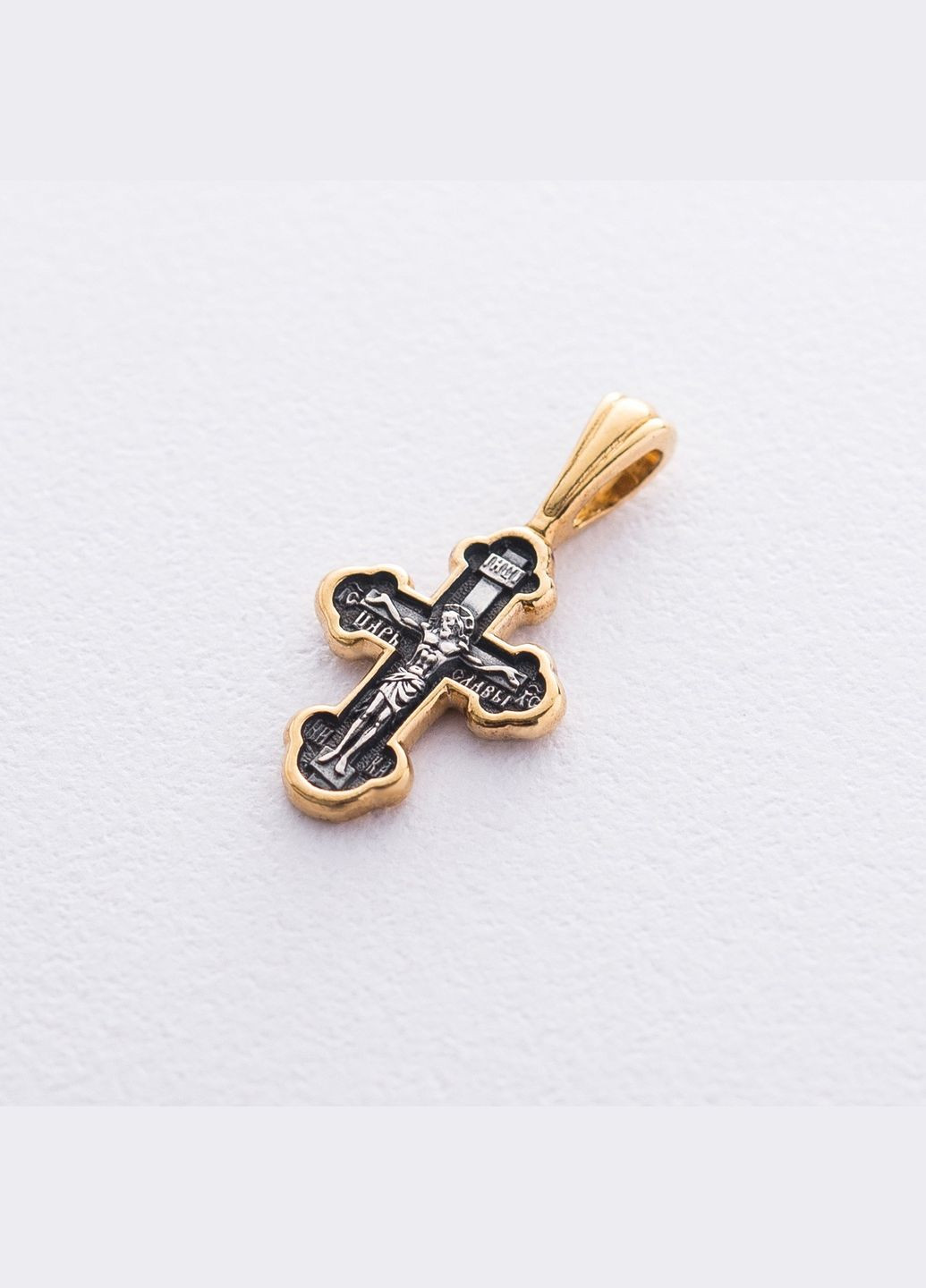 Серебряный крест Распятие Христово 132954 Oniks (278250103)