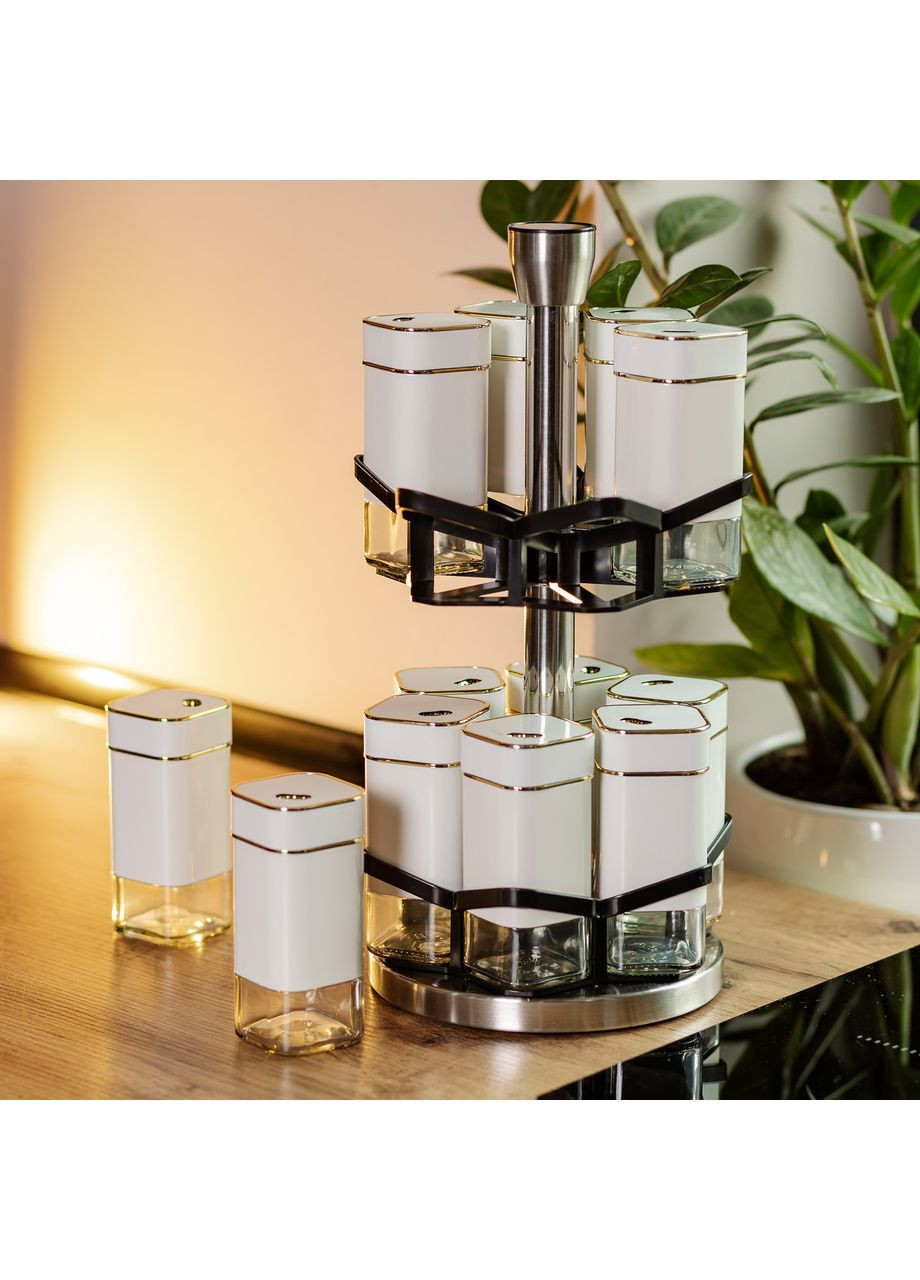 Набір для спецій на підставці 12 шт. 120 мл карусель для спецій HP-1315 Jooki (358705875)