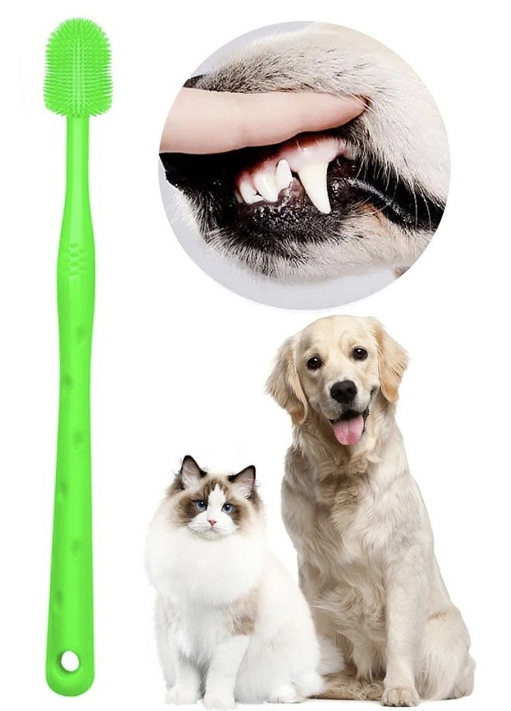 Зубна щітка для собак і кішок "Dental" Light-Green Xtep (319664438)