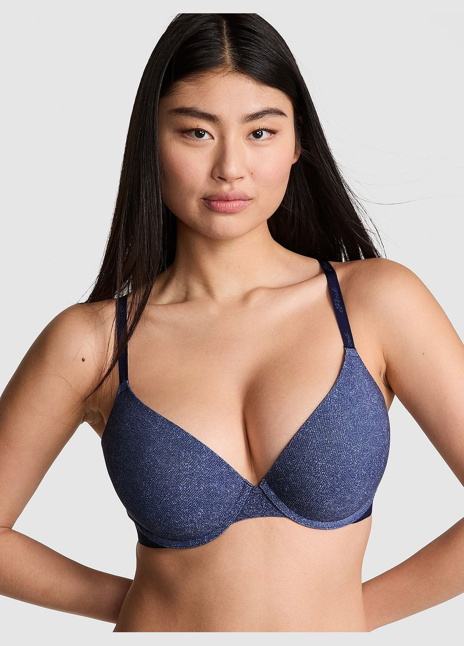 Синий бюстгальтер wear everywhere push-up bra (27011239) Victoria's Secret с косточками