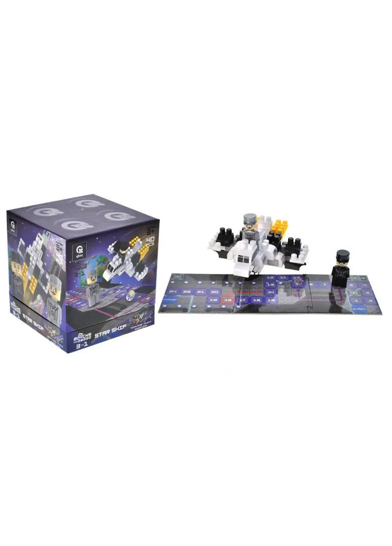 Конструктор блочный Звёздный Корпус 3в1 пластик от 3 лет в ассортименте QB300-105 qbee Кон7635 (370653757)