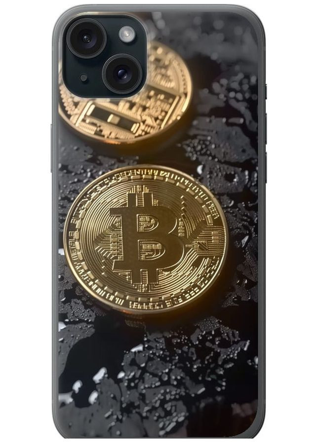 Силіконовий чохол 'Вулканійчний Bitcoin' для Endorphone Apple iPhone 15 Plus (289875083)