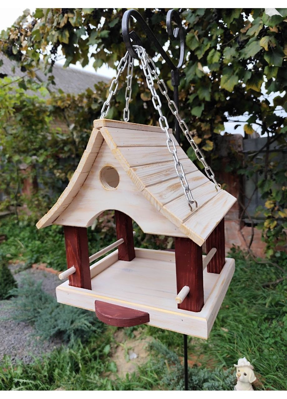 Годівничка для птахів і білок підвісна Сакура біла No Brand (360655645)