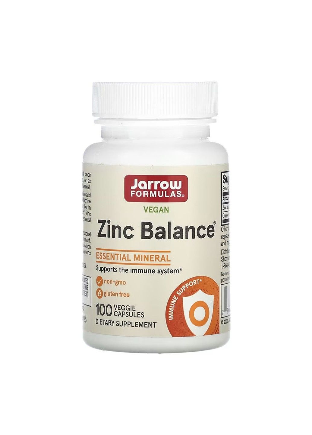 Zinc Balance, веганская добавка, 100 растительных капсул Jarrow Formulas (356174581)