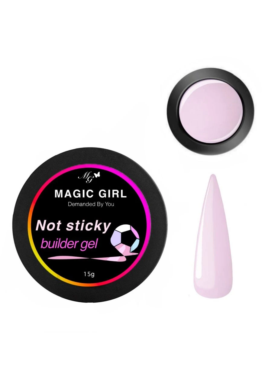 Гель для наращування нігтів, не ліпне до рук, Builder Gel No Sticky, Dusty rose ( запильна троянда), 15мл Magic Girl (303635427)