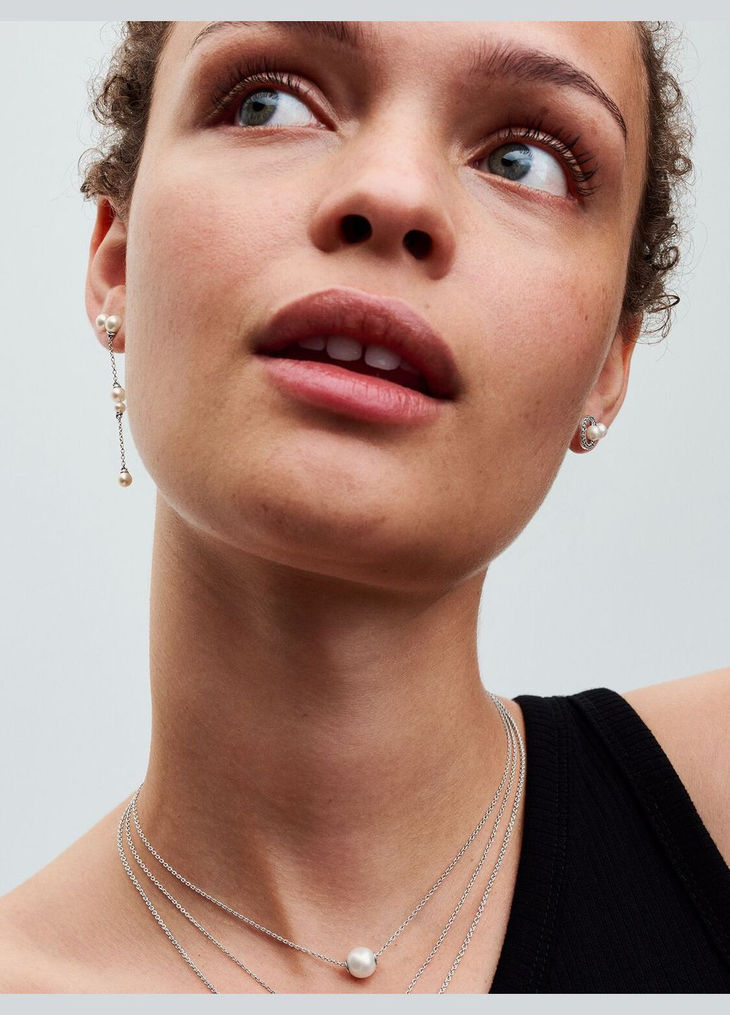 Срібні сережки з культивованими прісноводними перлинами та паве No Brand (334305738)