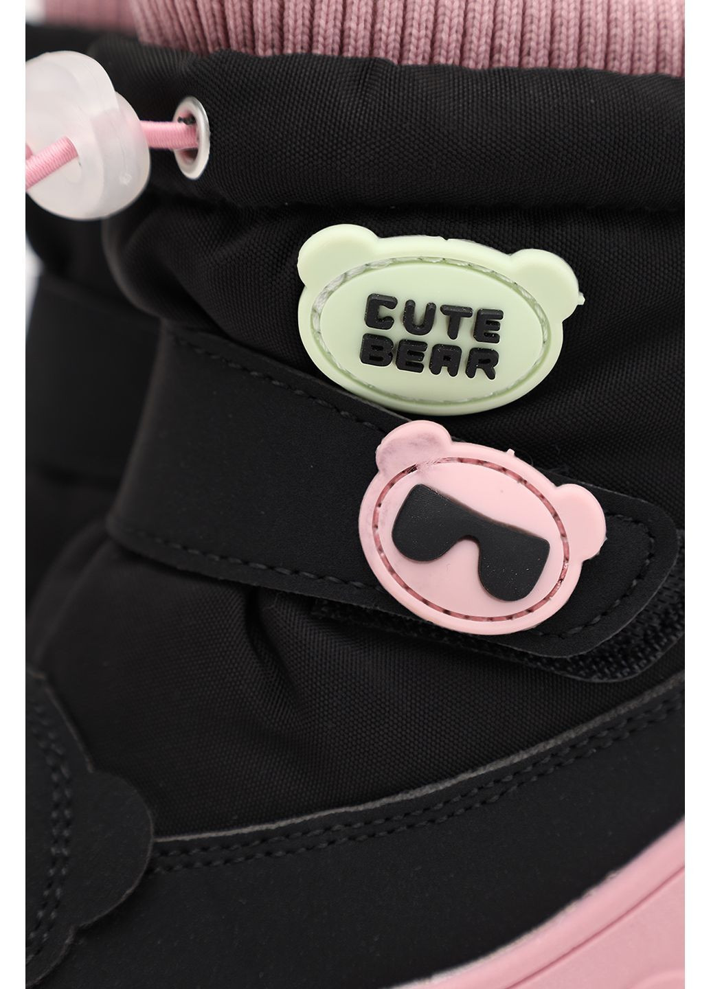 Черные зимние дутики для девочки цвет черный цб-00279539 Yuki