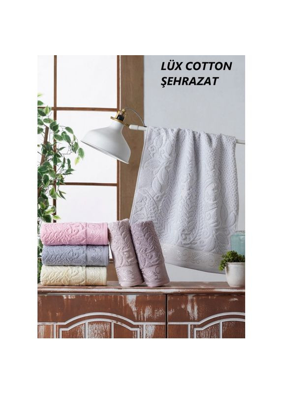 Набір рушників Cotton Delux Жакард — Sehrazat 50*90 (6 шт.) Cestepe комбінований