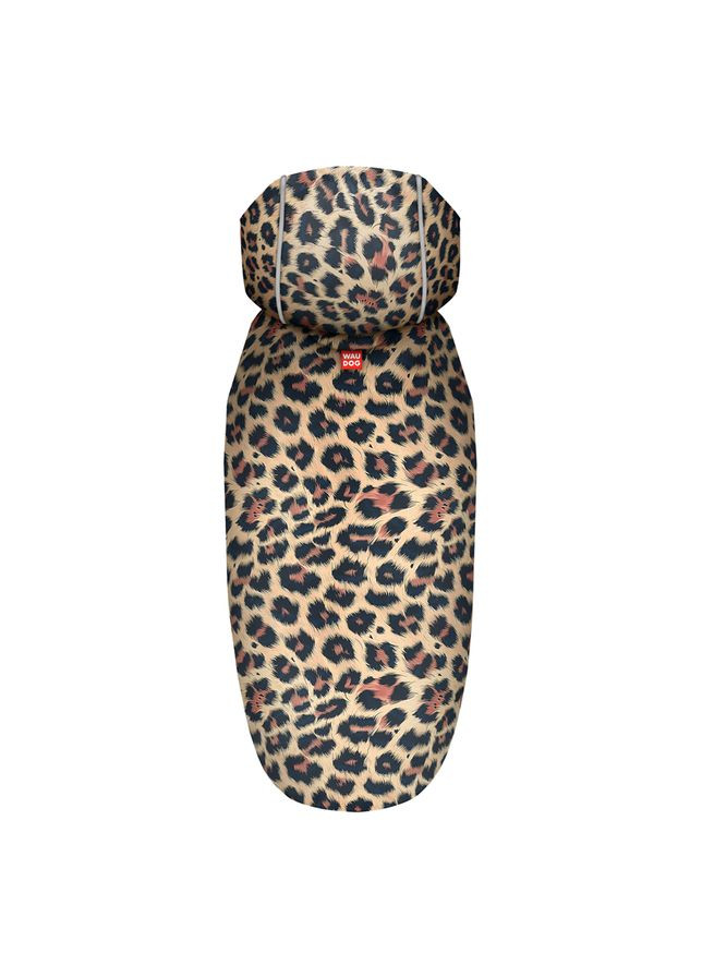 Дощовик-накидка з капюшоном для собак Clothes, малюнок "Леопард", M, А 40-43 см, B 52-62 см, С 33-42 см WAUDOG (322001781)