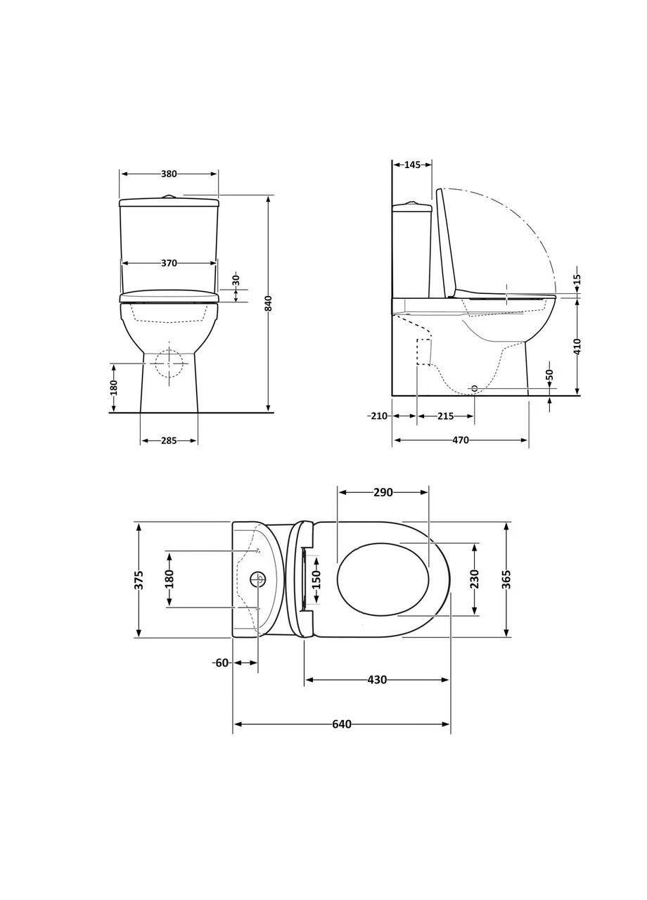 Унитаз напольный Jay Ultra Quiet с сиденьем Soft-close 640x360x835 мм QT07222175TW White Qtap (395714783)
