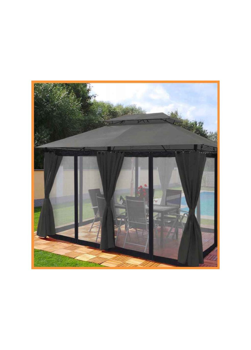 Сітка москитна ПВХ Євро (сер) 1,4х30м арт.МС00010 Shadow (357220009)