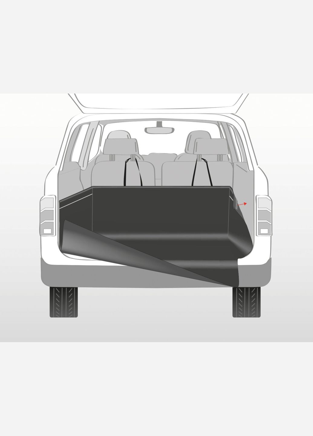 Коврик защитный для багажника авто 210 х 175 см Черный (4011905132044) Trixie (313615217)