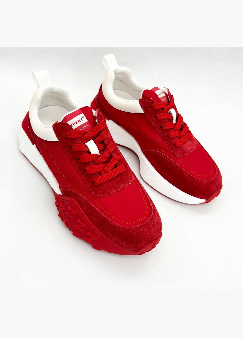 Червоні всесезонні кросівки (р) текстиль/замша 0-1-1-a-44-2331 Lifexpert