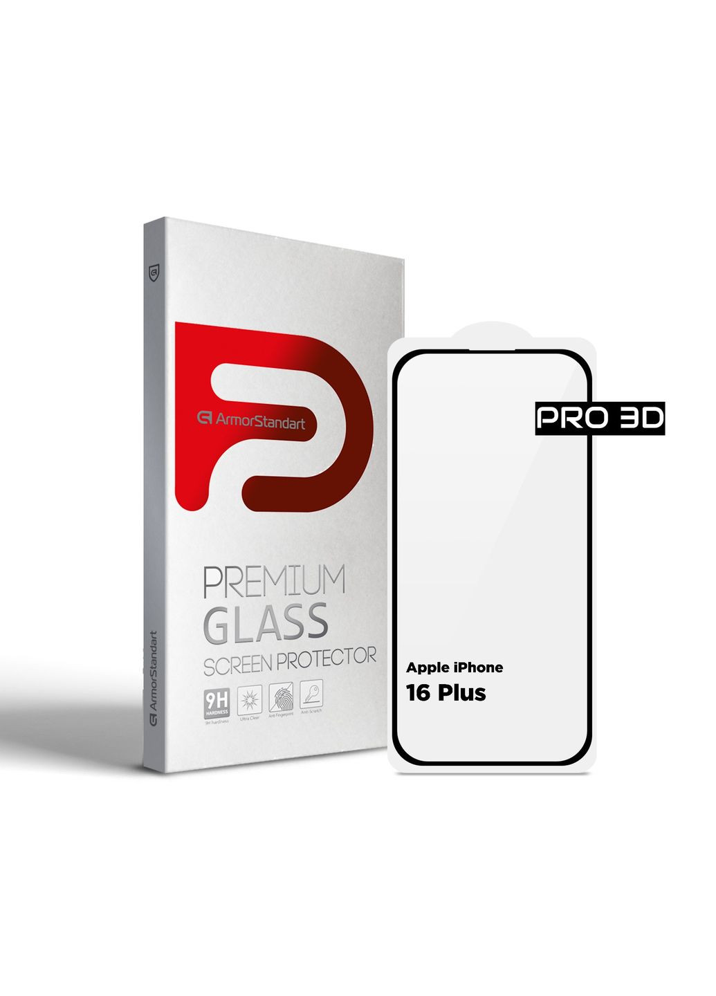 Защитное стекло Pro 3D для Apple iPhone 16 Plus Black (ARM78033) ArmorStandart (343047993)