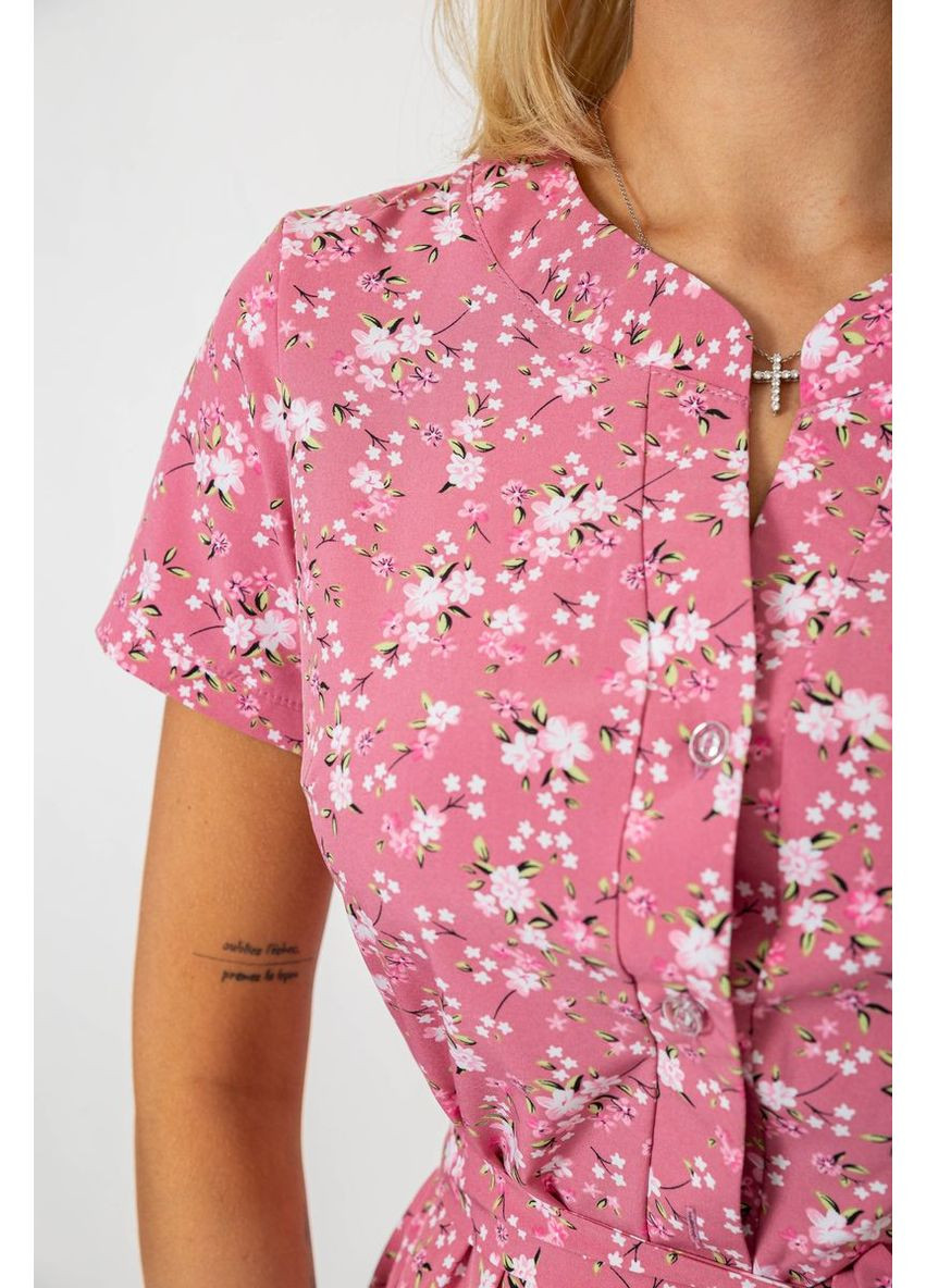 Пудрова сукня софт з принтом Ager