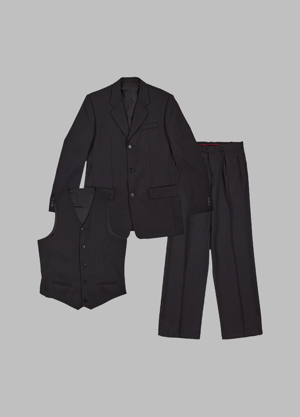 Темно-серый демисезонный классический костюм Christian 424345