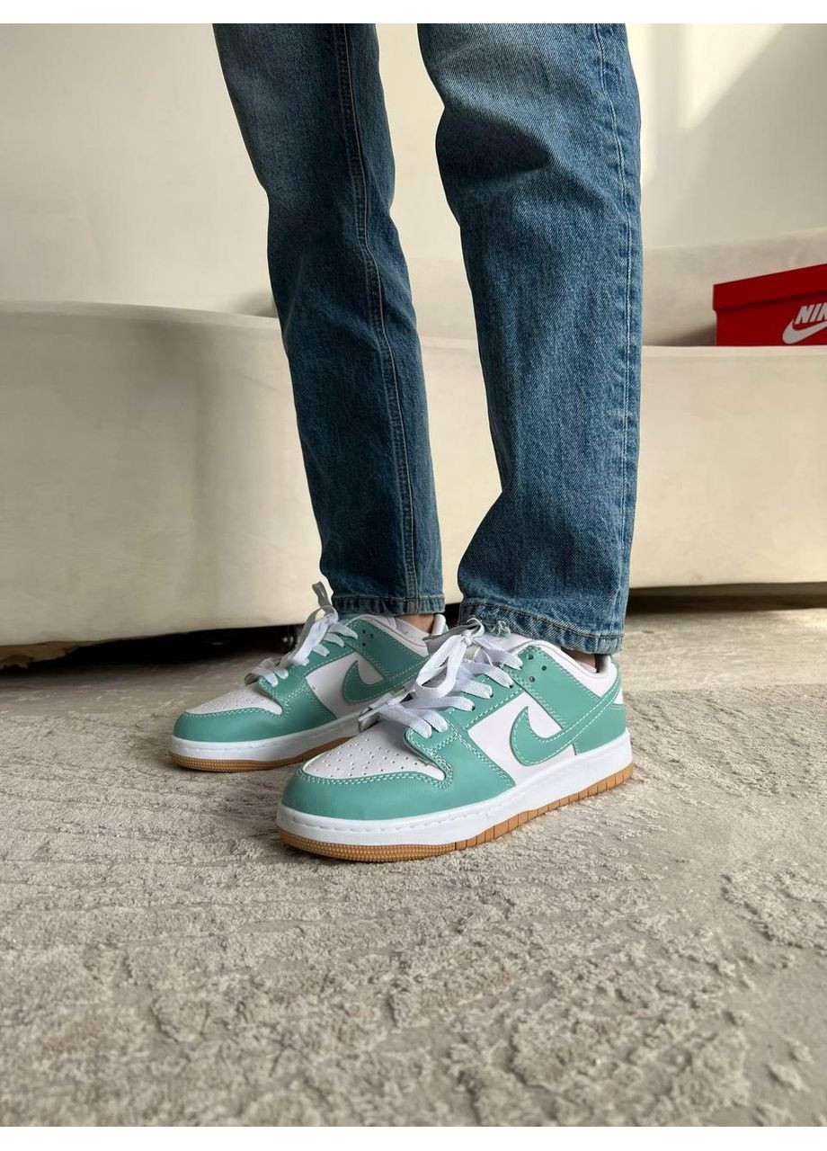 Белые демисезонные кроссовки мужские nike sb dunk low mint найк сб данк No Brand
