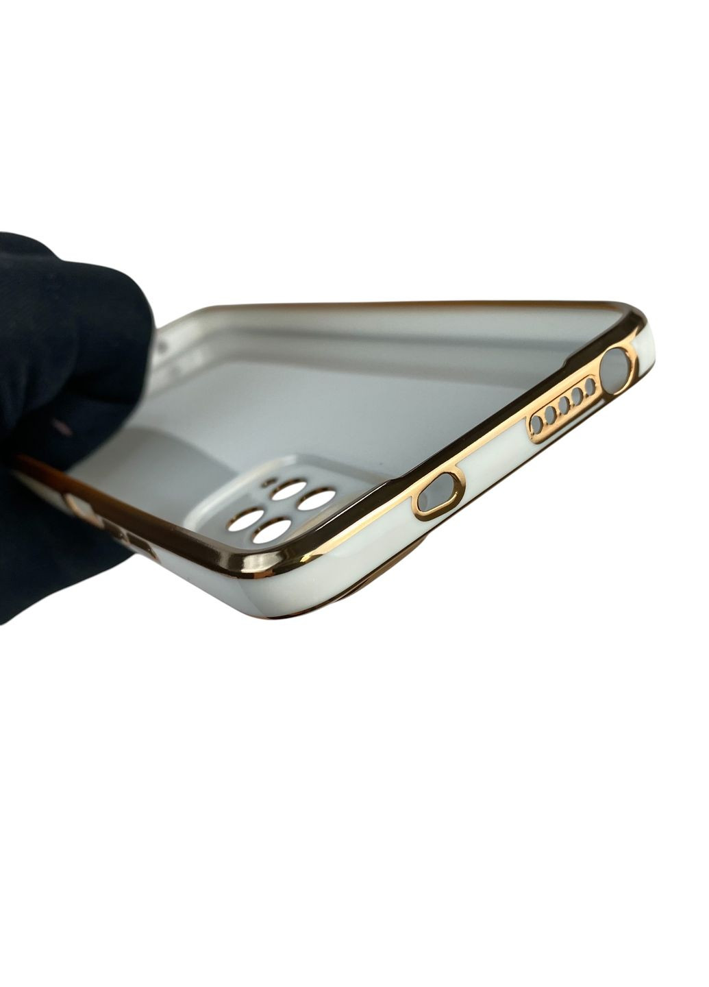 Чехол для Redmi Note 11S с кольцом MagSafe с золотой окантовкой на сяоми редми нот 11с белый gs1 Xiaomi (366228503)