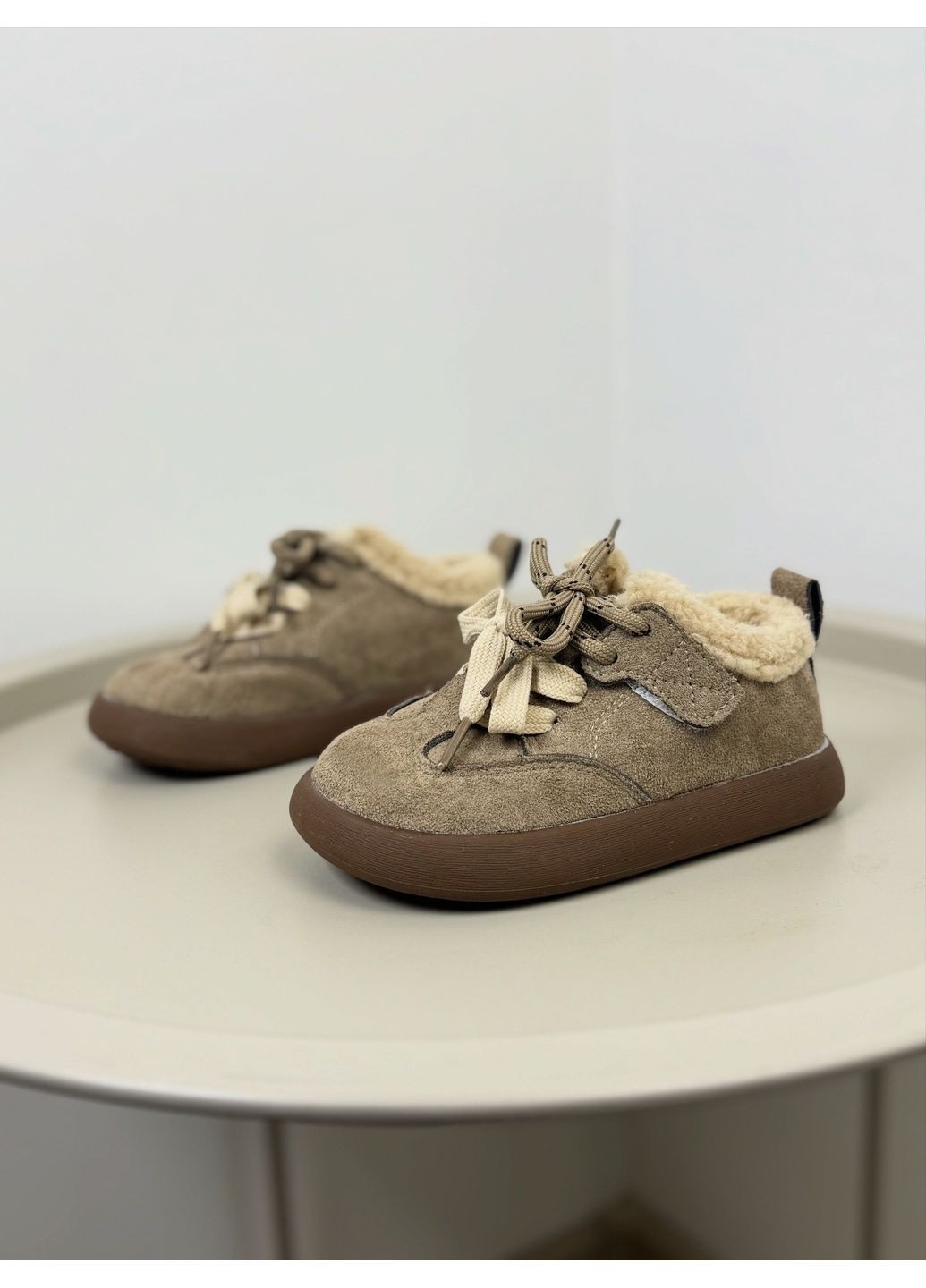 Бежевые повседневные осенние ботинки осенние детские бежевые 1669 No Brand