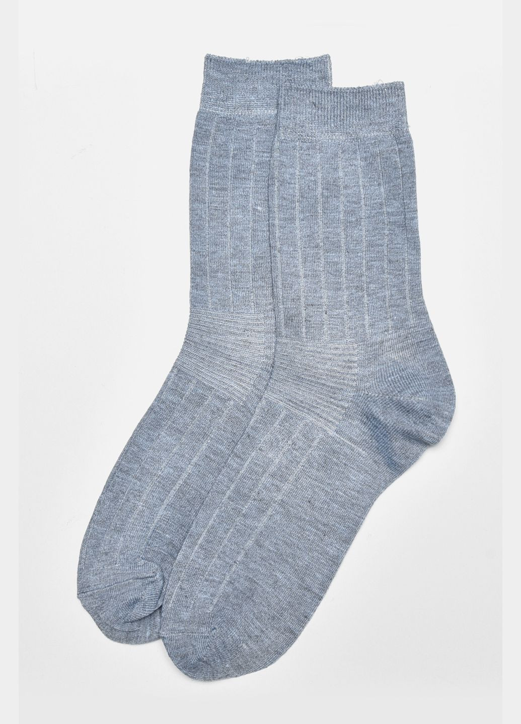 Носки мужские демисезонные серого цвета размер 41-47 Let's Shop (278050232)