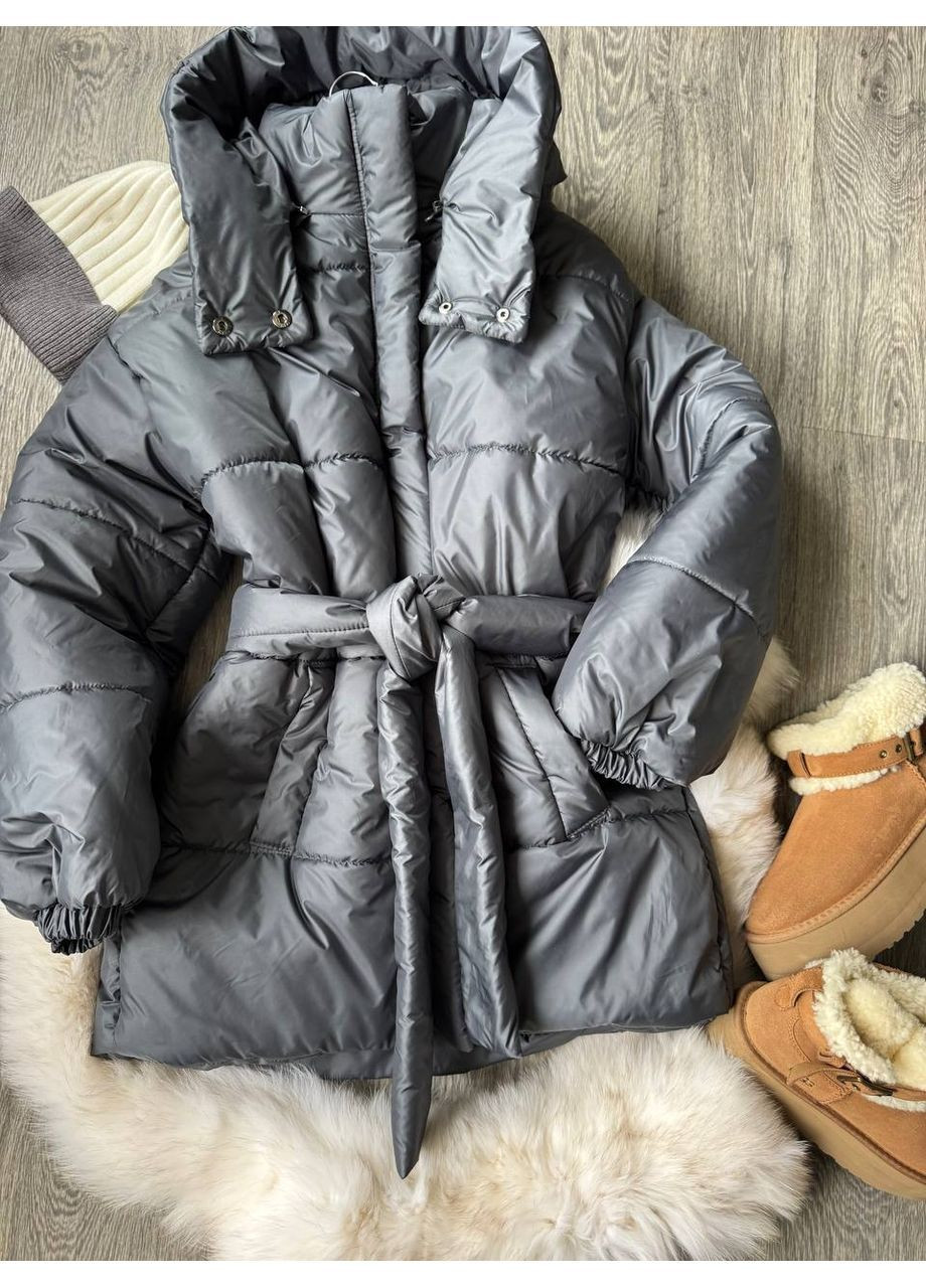 Графітова демісезонна куртка жіноча No Brand