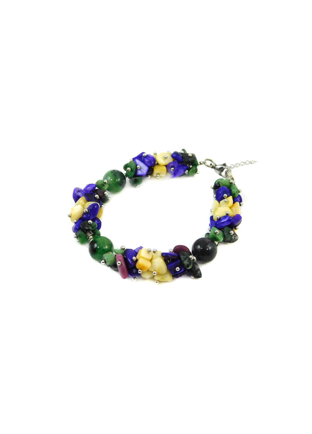 Эксклюзивный браслет "Осенние сны" Цоизит, Перламутр 14 Fursa fashion (322314004)