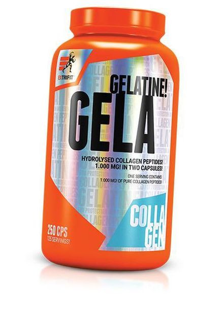 Гидролизованный коллаген, GELA 1000, 250капс (68002001) Extrifit (322729920)