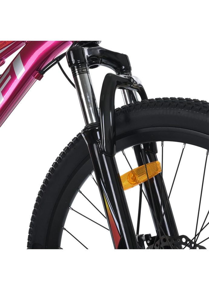 Велосипед MTB2601-3, 26 дюймів, алюмінієва рама 13 Shimano 21SP фуксія PROF1 (370977945)