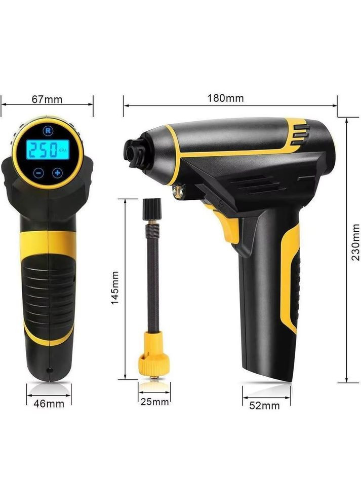 Компресор для авто, мотоцикла 12V провідний до 10 атмосфер, для прикурювача (101127) Nectronix (321960365)