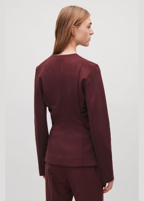 Бордовая трикотажная блуза Cos