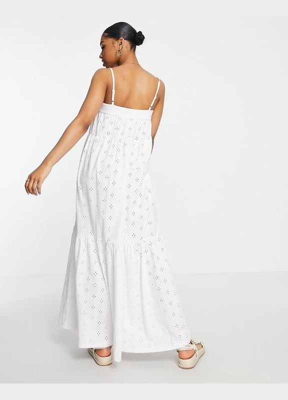Білий сукня максі з вишивкою Asos
