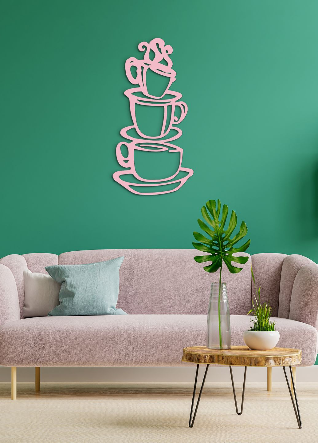 Деревянная картина на кухню, декоративное панно из дерева "Хороший кофе", оригинальный подарок 35х18 см Woodyard (291842711)