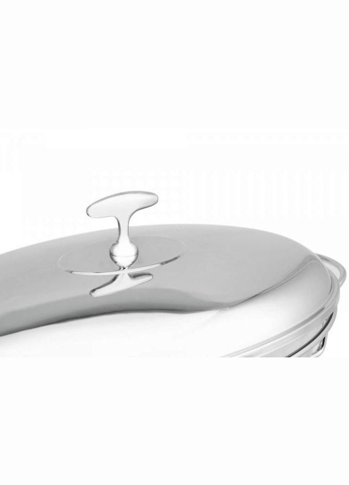 Мармит овальный настольный подогреватель еды EB-1443 3 л термостойкая стеклянная посуда с подогревом Edenberg (297331865)