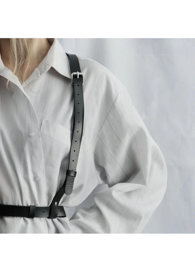 Портупея черная на тело классическая унисекс с ремешками базовый минимализм кэжуал ремень размер регулируется косплей к-поп альт No Brand (365250988)