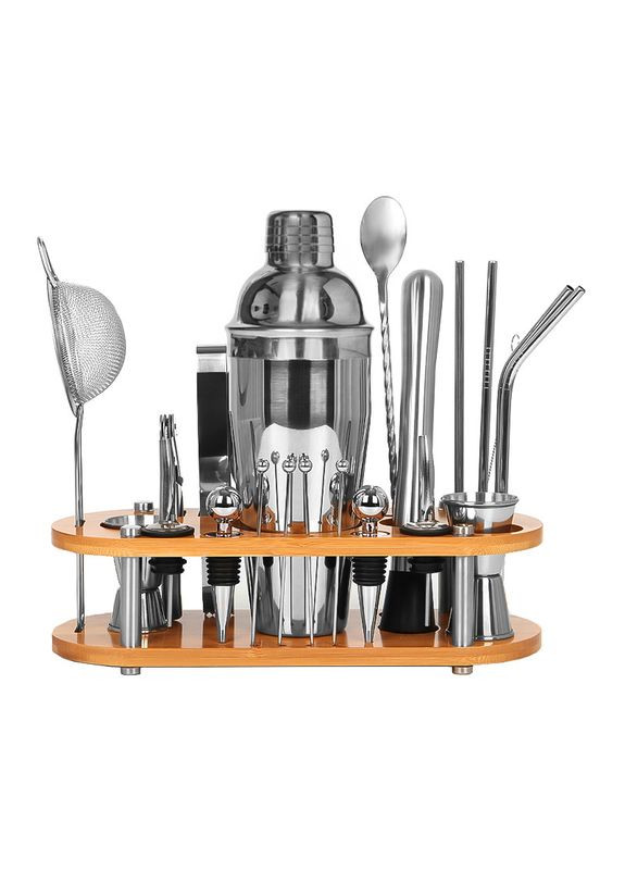 Набір для бара з 22 предметів із підставкою інвентар бармена 50 шт. Youchen МС-H18 (335365880)