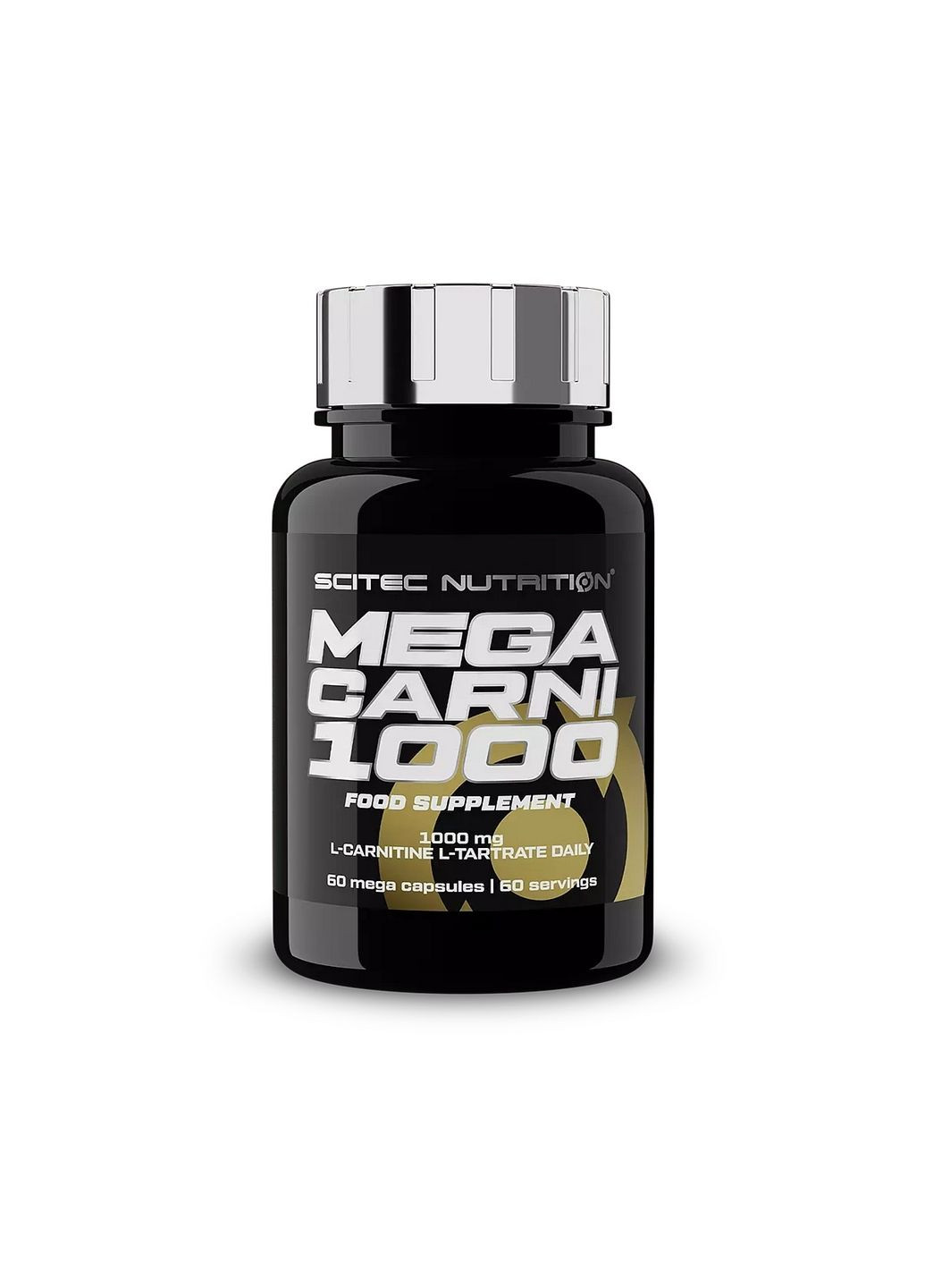 Жироспалювач Mega Carni 1000, 60 капсул Scitec Nutrition (293338013)