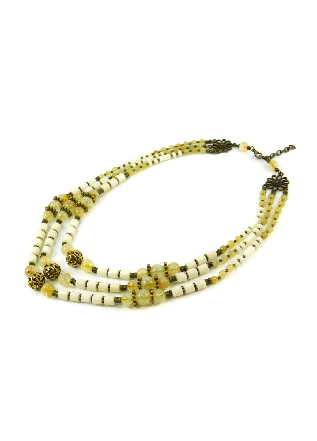 Намисто "Різаса" Цитрин, Корал Fursa fashion (322314247)