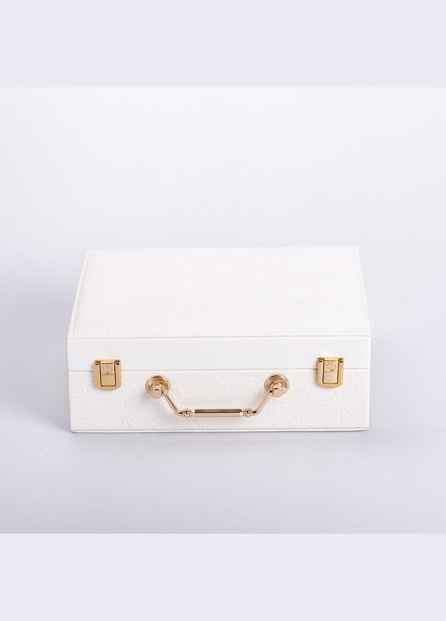 Скринька для прикрас з еко шкіри 2 яруси із дзеркалом органайзер для ювелірних виробів HP-5-15W Yiwu (325922722)