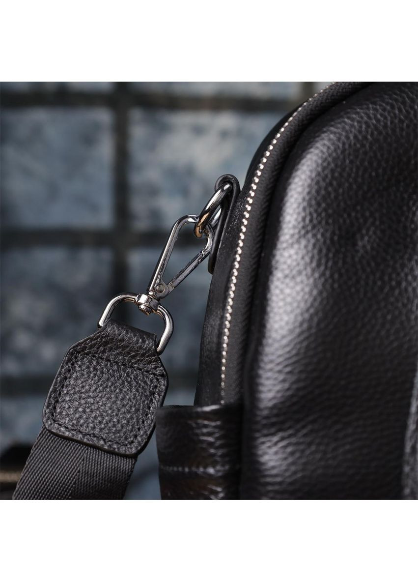 Рюкзак женский из натуральной кожи 9 л городской маленький Черный 39476 Vintage (355884769)