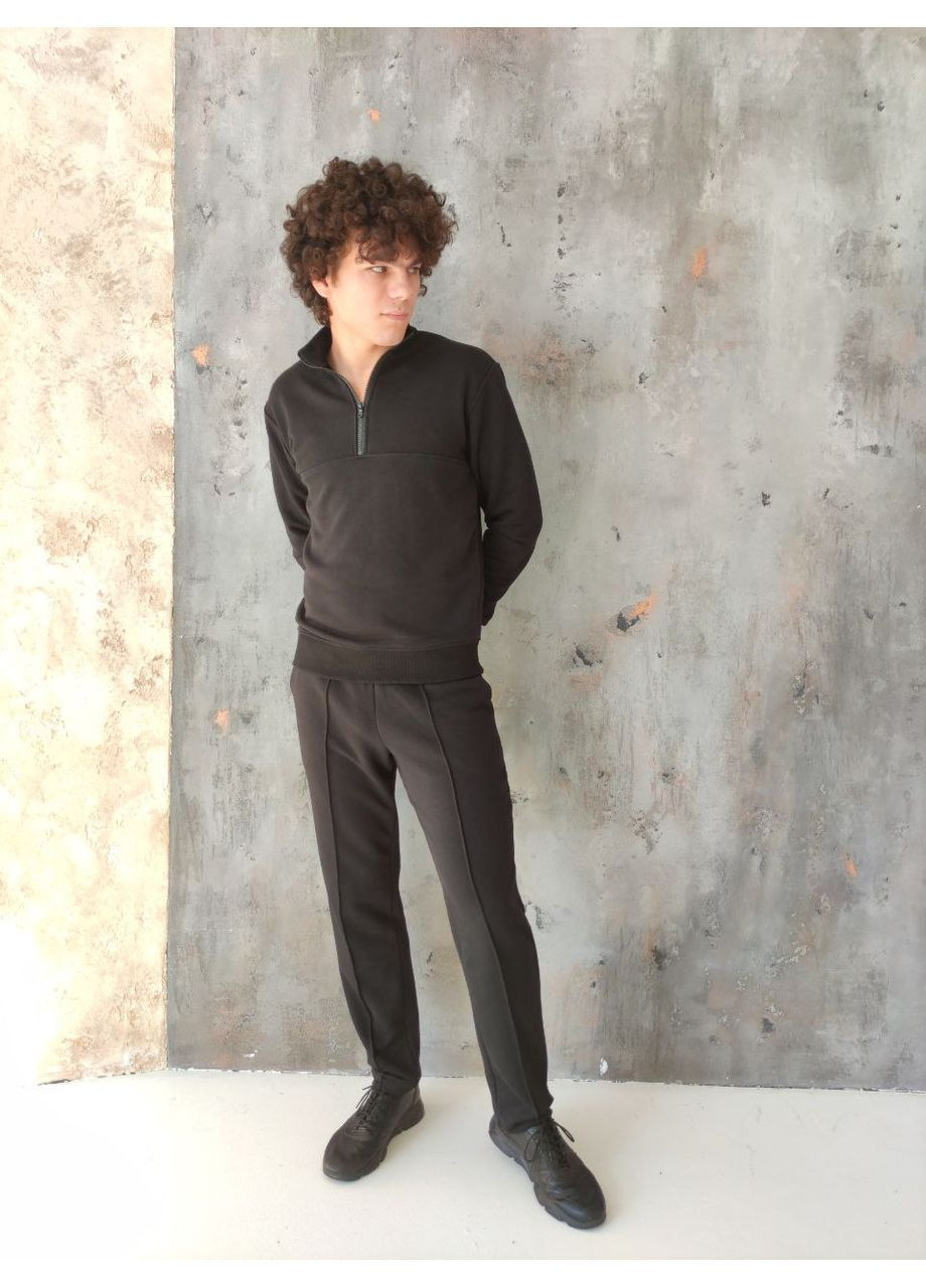 Чорний демісезонний masoli чоловічий костюм напів классика брючний No Brand