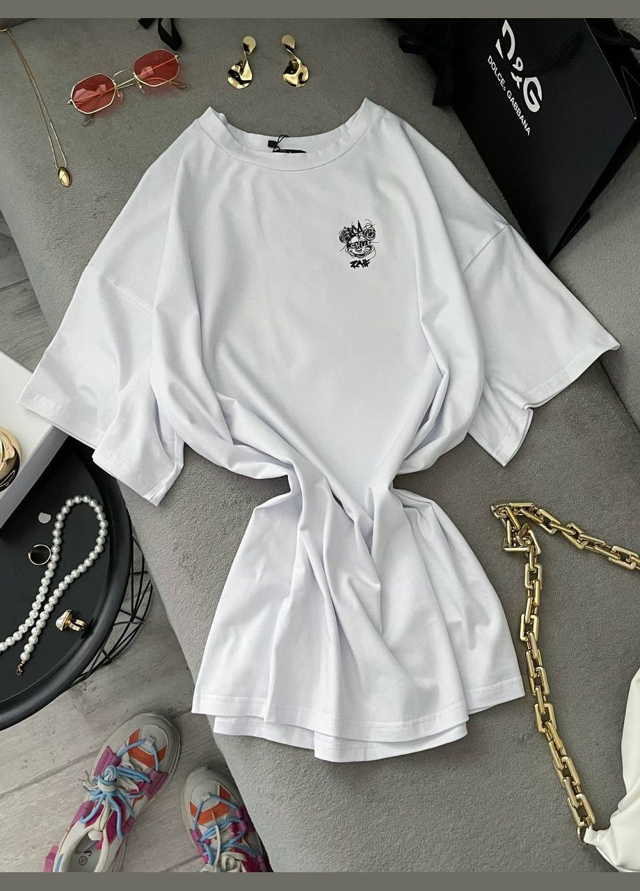 Стильная футболка с принтом. Турецкий кулир! No Brand - (338438961)