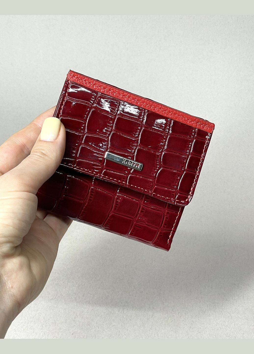 Жіночий гаманець з натуральної високоякісної шкіри, компактний класика Karya Гаманець (348357464)