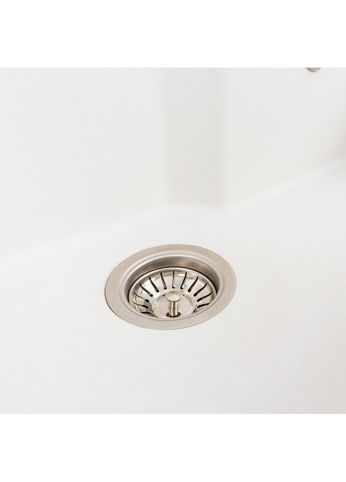 Гранитная мойка для кухни NIKA 7545 матовая Белоснежный Valeso (360861438)