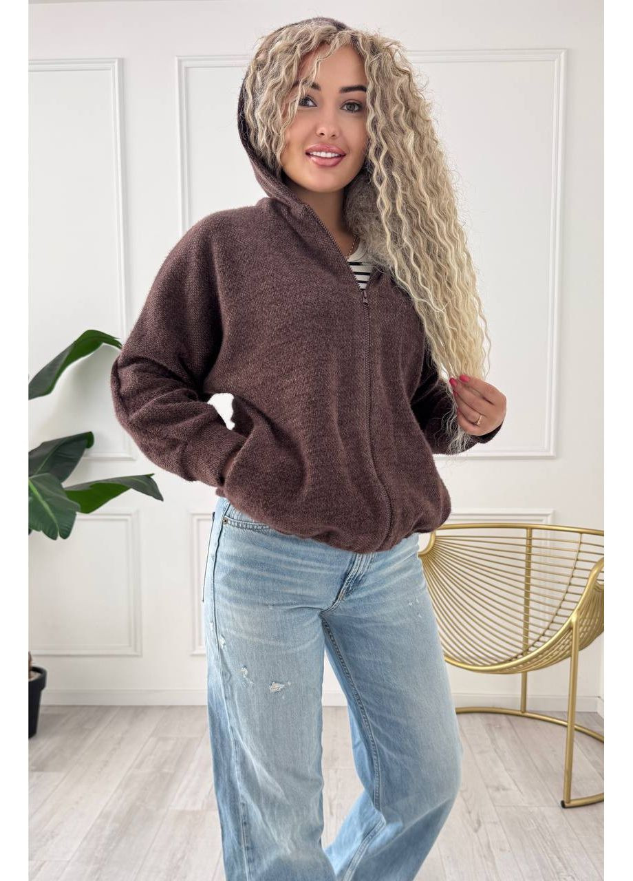 Коричневый демисезонный кардиган Fashion